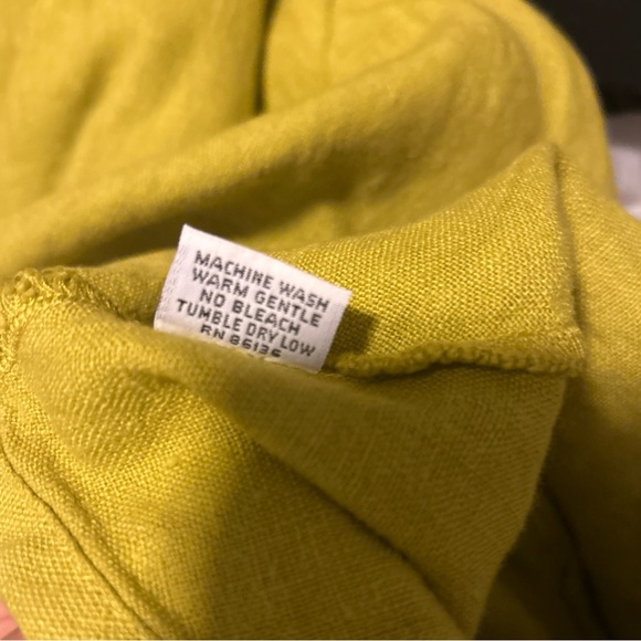 Bryn Walker 100% Linen Chartreuse Lagenlook Tunic Top L-1X Oversized Natural - Picture 16 of 16